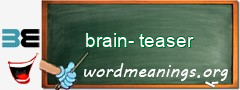 WordMeaning blackboard for brain-teaser